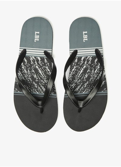 Buy Men Printed Slip-On Flip Flops in UAE