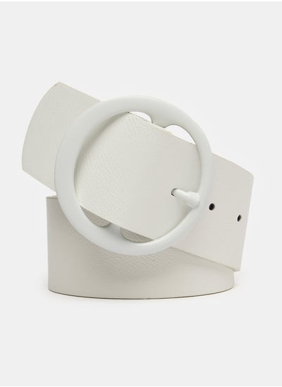 Buy White Leather Belt in Egypt