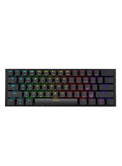 Buy MK28 Three-mode Mechanical Keyboard 61 Keys RGB Keyboard Support BT5.0/2.4G/USB Wired Connection Red Switches Black in Saudi Arabia