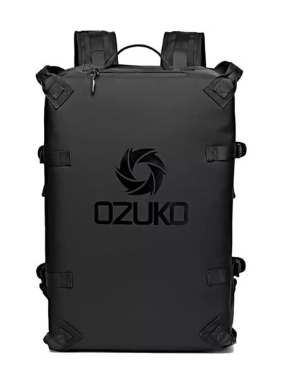 Buy Ozuko 9235-1 Oxford Large Capacity Backpack With Wide Shoulder Strap And USB Charging - Black in Egypt