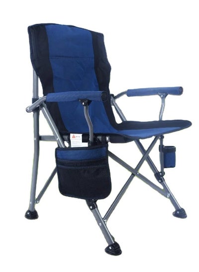 Buy Large Outdoor Chair Padded High Back Durable Foldable Beach Chair with Bag Cup Holder for Outdoor Pool Picnic Camping Travel Fishing Lawn Supports Up to 140 KG 300 LBS in UAE