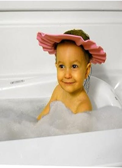 اشتري Evelots Shampoo Shower/Bath Cap-Baby/Child-Visor- Waterproof-Adjustable-2 Colors Pink في مصر