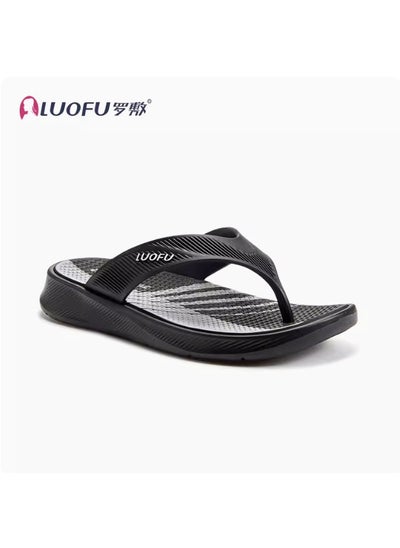 اشتري Orthopedic Massage Slip-Resistant Mens Flip-FlopsBlack Black في السعودية