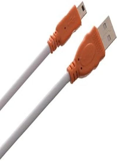 اشتري USB TO Mini USB Cable 1.5 M, White&Orange في مصر