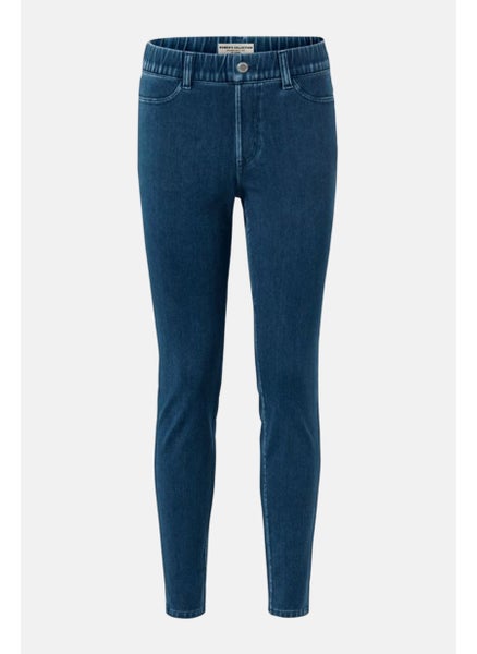 اشتري Women Skinny Fit Plain Stretchable Straight Leg Denim, Blue في الامارات