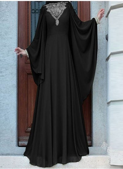 Buy Long Sleeves Abaya Black in Saudi Arabia