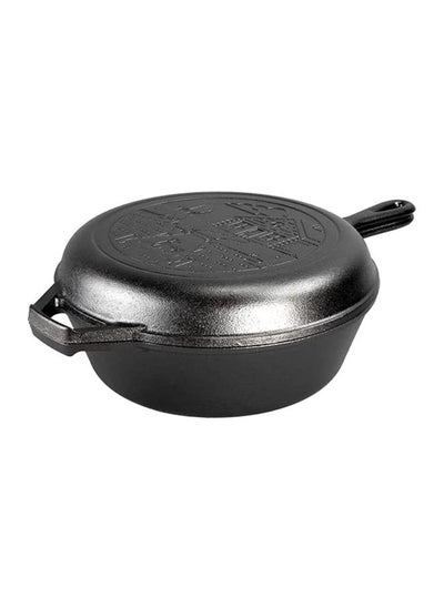 Buy Lodge Cast Iron Wanderlust Series Cabin Combo Cooker 3.2 Quart​ Black in UAE