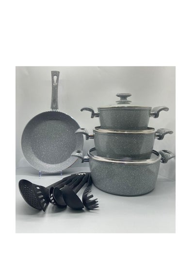 Buy Granite cookware set 14 pieces, non-stick in Saudi Arabia