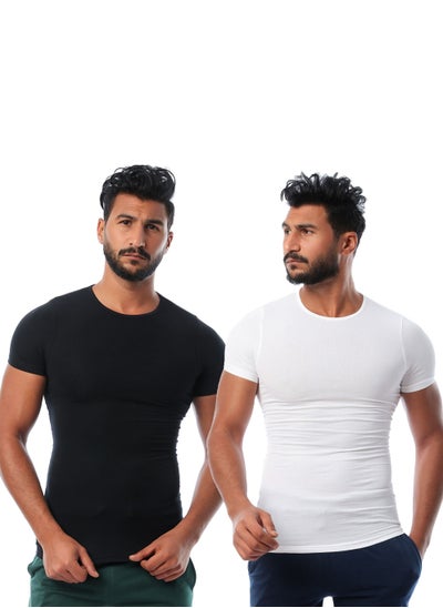 Buy Bundle Of Two Short Sleeves Round Undershirt in Egypt