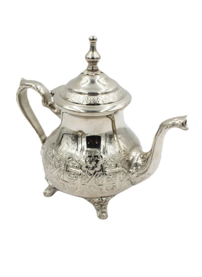 اشتري Moroccan Arabic Traditional Silver Plated Tea Pot 22 X 24 cm في الامارات