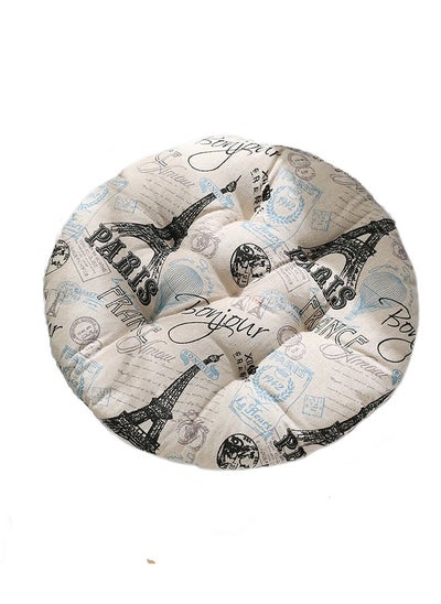 Buy Comfortable Office Cotton-Linen Breathable Round Chair Cushion in UAE