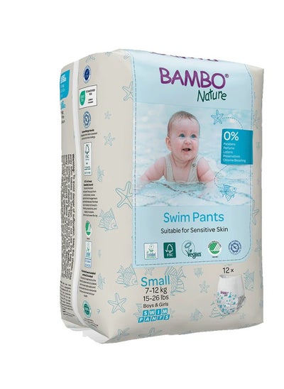 Buy Bambo Nature Swim Pants Small 7-12 kg  12pcs in UAE