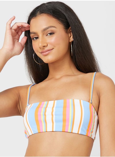 Buy Striped Bardot Bikini Top in UAE