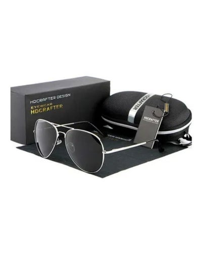 Buy Men's Full Rim Polarized UV400 Aviator Frame Sunglasses in Saudi Arabia