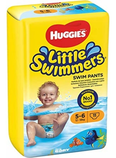 اشتري Huggies Little Swimmers Size 5-6 Nappies - Pack of 11 Pieces في مصر