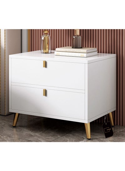Buy European-style Light Luxury Bedside Table With Drawers 48*40*53cm in Saudi Arabia
