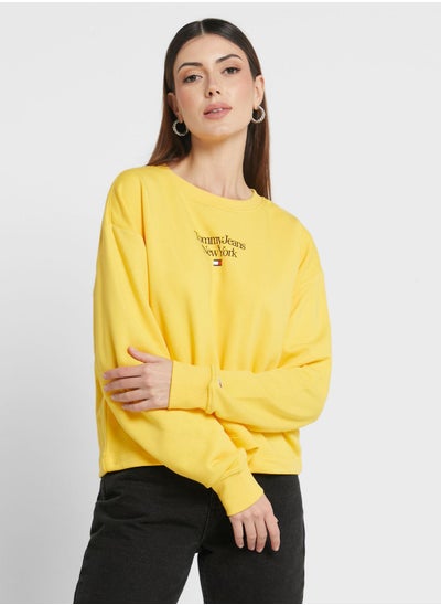 Buy Crew Neck Logo Sweatshirt in UAE