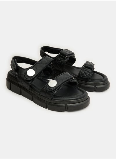 Buy Stitched Leather Velcro Sandals in Egypt