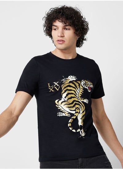 Buy Foil Print T-Shirt in Saudi Arabia