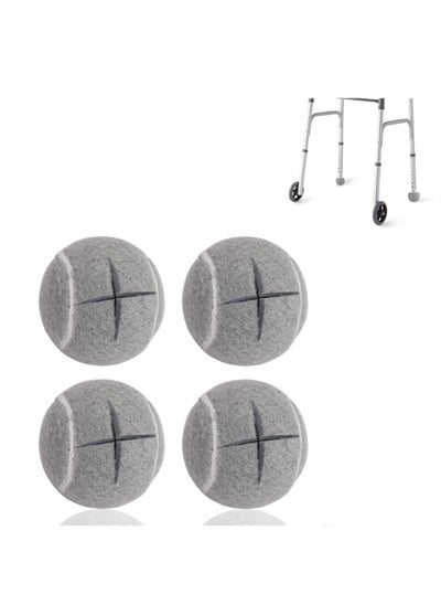 Buy Precut Walker Tennis Balls, 4 Pcs Universal Walker Glide Balls, Walker Accessories for Seniors Fit Most Walkers,for Furniture Legs and Floor Protection in Saudi Arabia