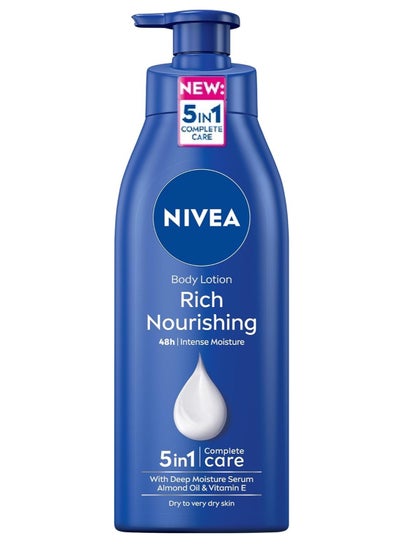 Buy NIVEA Body Lotion Extra Dry Skin, Nourishing Almond Oil & Vitamin E, 400ml in UAE