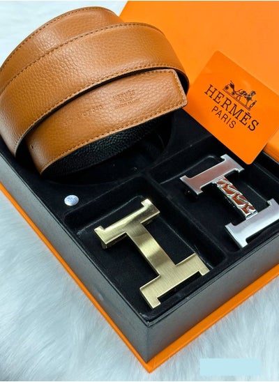 Buy genuine leather Belt with Two buckle in Egypt