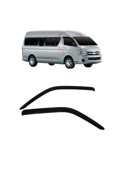 Buy 2Pcs Side Window Wind Deflector Door Visor Black For Toyota Hiace 2004 To 2006 in Saudi Arabia