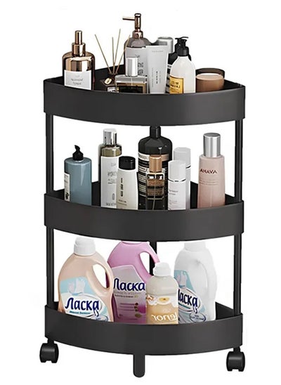 Buy 3 Layer Corner Racks Adapted To The Corners Simple Installation Hollow Design No Water Accumulation, Black in Saudi Arabia