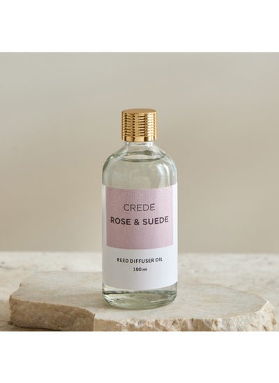 اشتري عبوة إعادة تعبئة زيت عطري من Crede Rose and Suede Reed بحجم 100 مل في الامارات