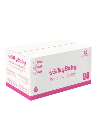 Buy Silky Baby Kids wipes 544 g -12 PK of 120 Wipes- premium quality in Saudi Arabia