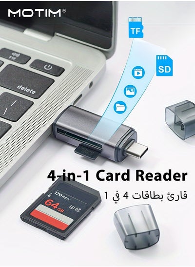 اشتري SD Card Reader USB 2.0/USB C OTG Single Slot Memory Card Adapter for iPhone 15 Pro Max, 2022-2016 MacBook Pro 13/15/16, M1 M2 Mac Air, iPad Pro, Surface, Dell XPS, Samsung, Huawei, Sony, etc في السعودية