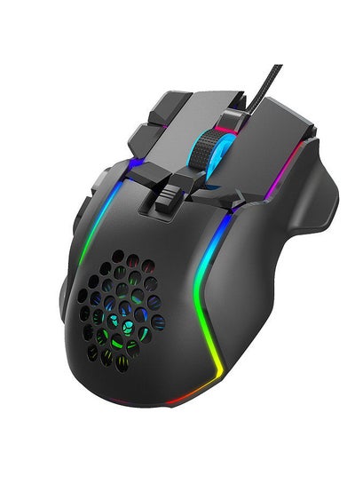 S700 10 Keys Wired Gaming Mouse Macro Programming Ergonomic Mice with 6 ...