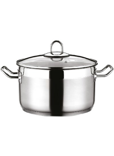 Buy Gastro Stainless Steel Casserole with Lid Silver 34 x 23 cm 3TTCLK2134006 in Saudi Arabia