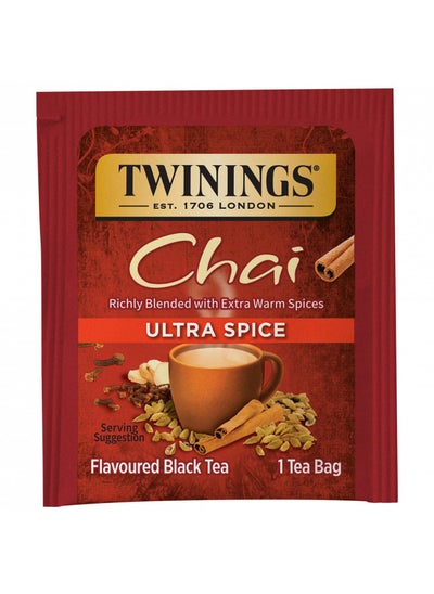 Buy Twinings Ultra Spice Chai Individually Wrapped Black Tea Bags, 20 Count Pack of 6, Sweet, Savoury Spices, Caffeinated in UAE