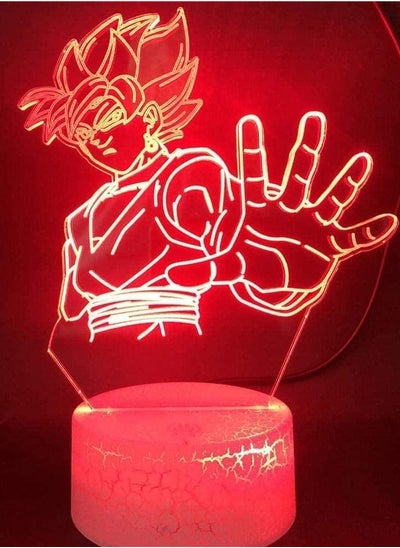 Buy Dragon Ball Vegetto Anime 3D Multicolor Night Light with Remote Control 16 Colors LED Touch lamp Table lamp Bedroom Decoration lamp Children s Gift in UAE