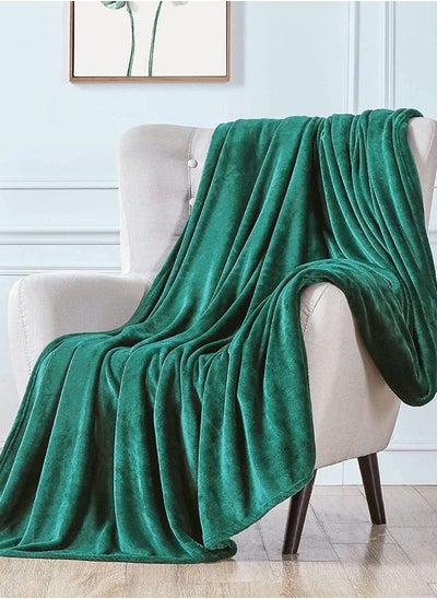 Buy SANDY Fleece Blanket, Made of Premium Microfiber, Super Soft Flannel Blanket for Bed, Sofa, Couch and Home Decorations , king Size, (240x220)cm, Turquoise in Saudi Arabia