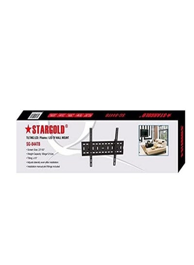 Buy STARGOLD Tilting Wall Mount TV Bracket, Heavy Duty Adjustable TV Stand for 32-70 Inches LED LCD Plasma & Flat Screen, Max Vesa 600 x 400 mm, SG-844TB - Black in Saudi Arabia