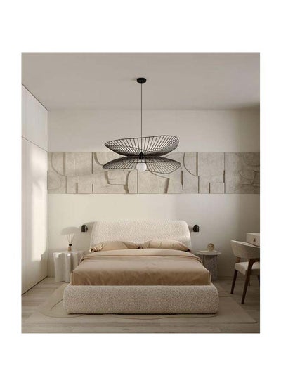 Buy Boucle Elegance Beige Queen Bed By Alhome 180x140 cm in Saudi Arabia