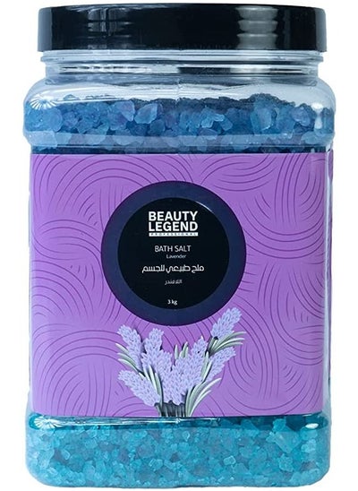 Buy Beauty Legend Lavender Bath Salt - 3kg | Relaxing Aromatherapy for Tranquil Baths | Pure Lavender Extracts for Soothing and Calming Experience | Natural Relaxation and Rejuvenation in UAE