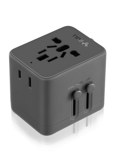 Buy Universal Travel Adapter International Plug Adapter Offers 6A Smart Power 3A/5V USB-CA Ports Multi AC Outlet All-in-One Power Plug Adaptor Worldwide Charger for EU US UK AU 200+ Countries(15W-1C1A) in Saudi Arabia