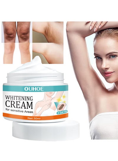 Buy Whitening Cream For Sensitive Areas, Dark Spot Remover For Face And Body For Neck, Underarm Elbows Intimate Areas Knees And Private Areas, Bleaching Cream For Intimate Skin, Armpit, Neck, Knees in UAE
