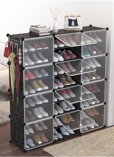 Buy New Design Adjustable Modular Shoe Storage Rack Storage Cabinet Shoe Rack Space Saving Foldable Shoe Rack Sneaker Containers Bins 126 x 31 x 127 cm in UAE