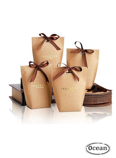 Buy 10 Pack Thank You Gift Bags With Ribbons in Saudi Arabia