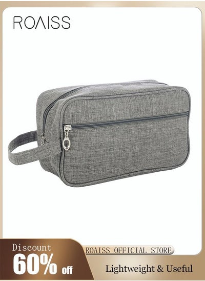 Buy Outdoor Wash Bag Portable Storage Bag Waterproof Clutch Bag Large Capacity Makeup Cosmetic Handbag Packing Organizers for Men Women Travel Business Trip Grey in Saudi Arabia