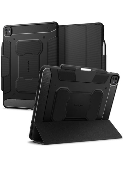 Buy Rugged Armor Pro for iPad Pro 13 inch Case Cover (2024) M4 with Pencil holder - Black in UAE