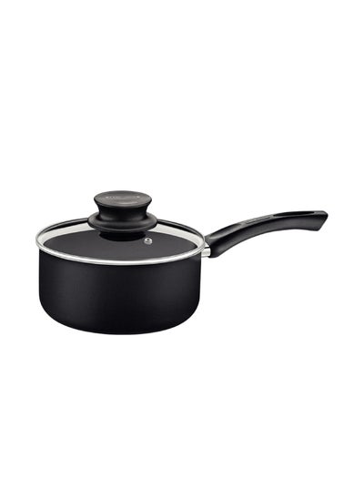 Buy Paris+ 18 cm 2.1L Black Aluminum Saucepan with Interior and Exterior Starflon Excellent PFOA Free Nonstick Coating in UAE