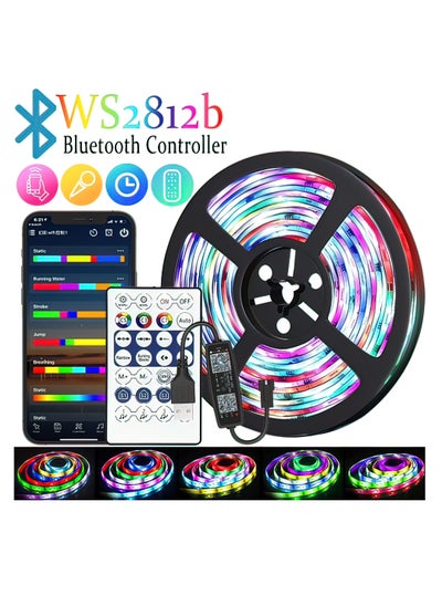 اشتري شريط إضاءة LED متعدد الألوان 2.4G Bluetooth RGB - شريط إضاءة محيط - شريط إضاءة حائط بإضاءة خلفية في السعودية