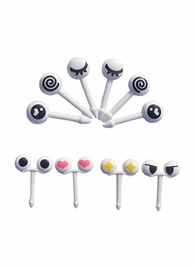 Buy 60 Pcs Kids Bento Box Food Picks Mini Cartoon Eye Plastic Fruit Toothpicks Lunch Boxes Sandwich Appetizer Dessert in Saudi Arabia