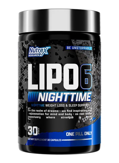 Buy Lipo 6 Nighttime Fat Burner with Melatonin 30 capsules in Saudi Arabia