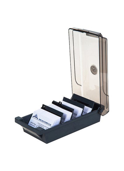 Buy Name Card Box Business Card Holder For Desk With Dividers And Index Tabs For Men And Wowen(500 Cards Capacity) in Saudi Arabia